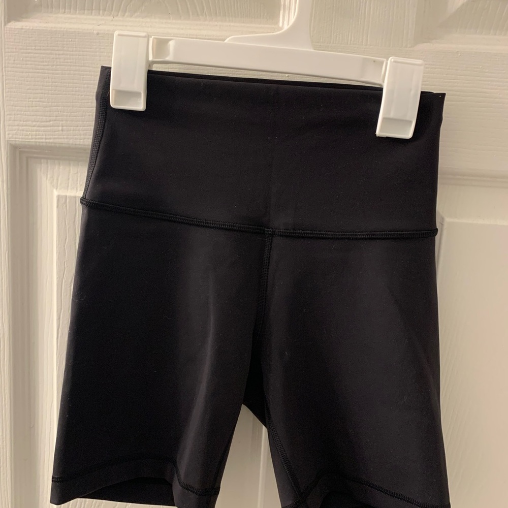 Lululemon Athletica Black Bike Shorts High-Waisted Performance